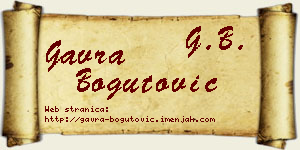 Gavra Bogutović vizit kartica